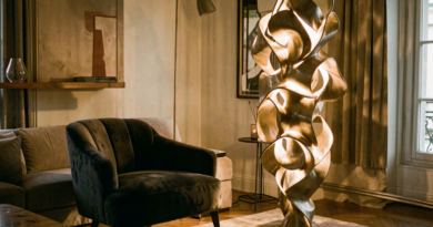 Decoração Com Luminária Escultural Na Sala